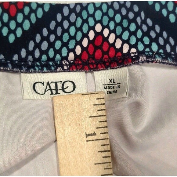 Y2K Revival Cato Skirt Womens XL Multicolor Chevron Stretch Retro Boho Mod Prepp - Picture 4 of 8